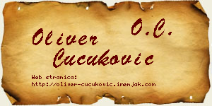 Oliver Čučuković vizit kartica